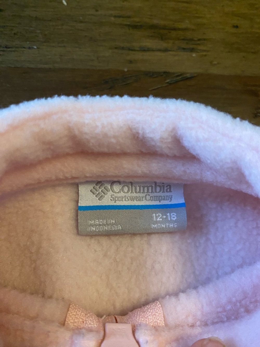 Columbia Light Pink Baby Fleece Jacket